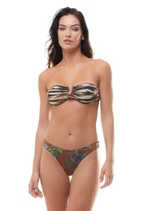 Bikini Banda Av Orchidea-Zebra con Aro Joya Lurex Brasileño Animal - Imagen 1 de 4