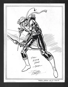 Jim Aparo HAND SIGNED AUTOGRAPH DC COMICS GREEN ARROW B&W 8.5" X 11" PRINT - Picture 1 of 1