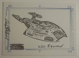 STAR TREK VOYAGER: SELTENE KÜNSTLER-SKIZZENKARTE US-TAGUNDNACHTGLEICHE von CRIS BOLSON - Bild 1 von 2