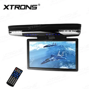 XTRONS Black 15.6in Car Roof Overhead Monitor DVD CD Player Video IR FM USB HDMI - Picture 1 of 9