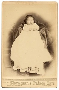 cabinet CARD BABY CHRISTENING HIDDEN MOTHER CHILD SHOWMANS PALACE LAKE ODESSA,MI - Picture 1 of 1