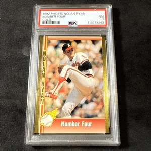 1992 Pacific NOLAN RYAN Gold * Number Four No-Hitter * Gold Border * PSA SP - Bild 1 von 3