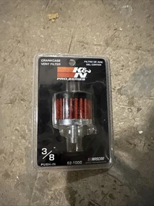K&N 62-1000 Crankcase Vent Filter 3/8" Push-In Pro-Series Racing Show - Picture 1 of 2