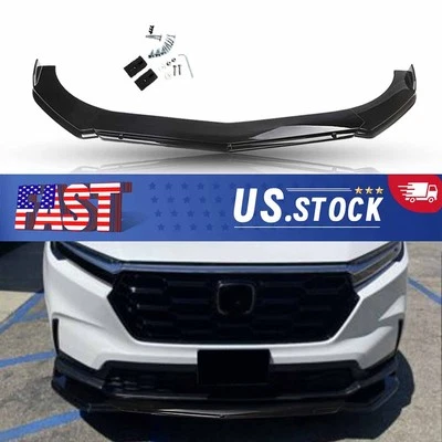 For Honda CRV CR-V 2010-2022 Glossy Black Front Bumper Lip Splitter Spoiler CT Foto 1 de 4
