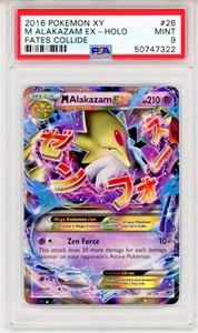2016 Pokemon XY M Alakazam Ex - Holo Fates Collide - PSA 9 - #26/124 Genuine - Picture 1 of 2
