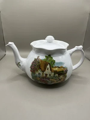 Tetera de madera Arthur vintage 2 tazas Inglaterra #6329 Cottage Inglaterra 3 1/2" de alto Foto 1 de 4