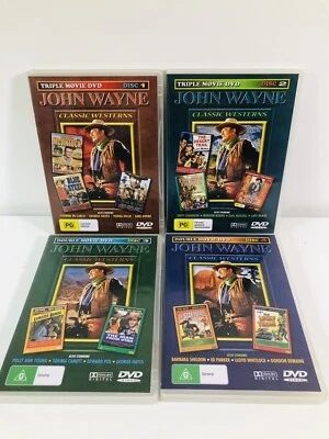 John Wayne - Classic Westerns - 12 Movies - 4 Disc Bundle - R ALL  NEW - Image 1 of 4