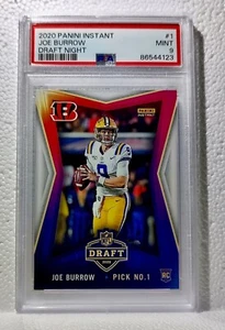 Joe Burrow 2020 Panini NFL Draft Night #1 Football Card 1 of 8156 PSA 9 MINT - Picture 1 of 2