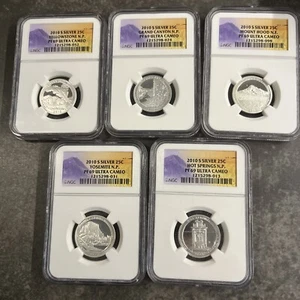 BCG 2010-S National Parks SILVER Quarter Set NGC PF69 ULTRA CAMEO -Nice!! - Picture 1 of 10