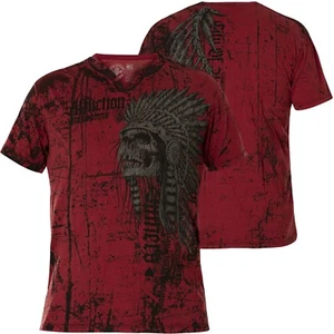Nueva Camiseta Para Hombre Affliction Renegade Tribe Roja Tatuaje Calaveras Y2K S-XXXL - Imagen 1 de 4