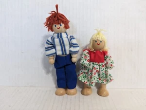 KidKraft Wooden Dolls Posable Family Boy & Girl Set of 2 - Picture 1 of 10
