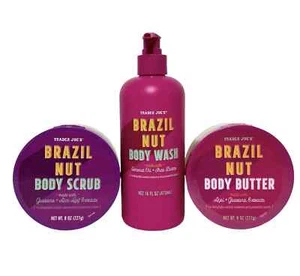 Trader Joe's Brazil Nut Body Butter, Wash & Scrub Set 3 Pieces Limted Edition - Picture 1 of 2
