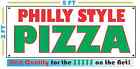 PHILLY STYLE PIZZA All Weather Banner Sign 2x5