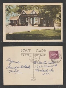 Leamington Ontario Postcard Entrance to Point Pelee Park Essex County Used - Imagen 1 de 4
