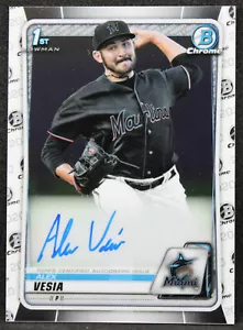 2020 Bowman Chrome Alex Vesia Base Auto 1st Bowman Los Angeles Dodgers - Picture 1 of 4