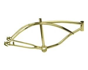 VINTAGE LOWRIDER 20" Bicycle Bike Frame Gold. - Picture 1 of 1