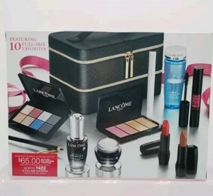 NIB LANCOME PARIS Limited Edition 2018 10 Full Size Favorites w/Train Case - Picture 1 of 13