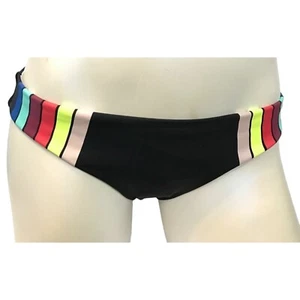 Victoria's Secret PINK Retro Rainbow Stripe Mini Cheeky Swim Bottom M - Picture 1 of 2