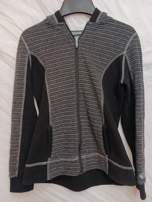 Chaqueta con Capucha KUHL Mujer Chianti Polar Cremallera Completa Negra/Gris Mezcla de Lana Talla XS Foto 1 de 4