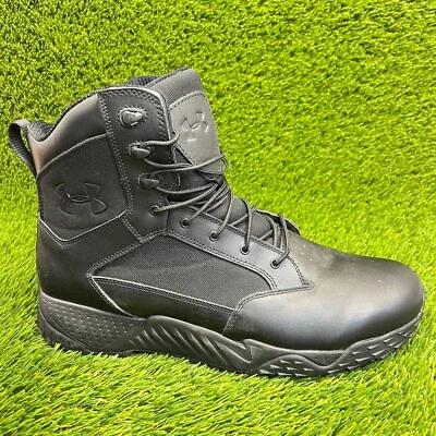 Botas tácticas Under Armour Stellar para hombre talla 14 negras de cuero para trabajar al aire libre Foto 1 de 4