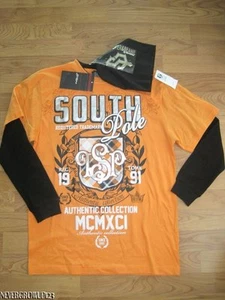 BOYS ORANGE/BLACK SOUTHPOLE T-SHIRT & BEANIE M12/14~XL20~NWT - Picture 1 of 3