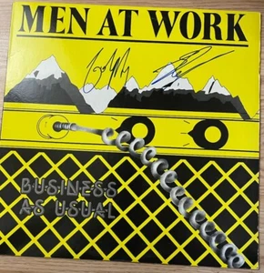 Vintage Men At Work Business As Usual Signed Vinyl Album/LP/Colin Hay/Greg Ham - Picture 1 of 2