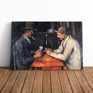 Paul Cezanne The Card Players (1) Canvas Wall Art Print Framed Picture Decor