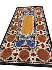 48" x 24" Marble Table Top Pietra Dura Work Semi Precious Stone Handmade Decor