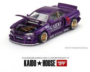 IN STOCK  -Kaido House x Mini GT 1:64 Nissan Skyline GT-R (R34)  V1 (Purple)