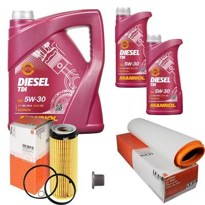 Mahle Inspección Set 7L mannol Diesel Tdi 5W-30 para BMW X5 Xdrive30dA - Imagen 1 de 4