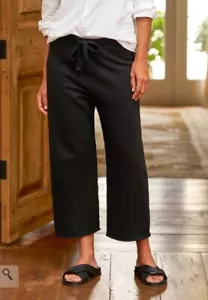 FRANK & EILEEN TEE LABOR LIEBLING SCHWARZ BREITE BEIN-CROP-JOGGINGHOSE GROSSE L-TASCHEN - Bild 1 von 8