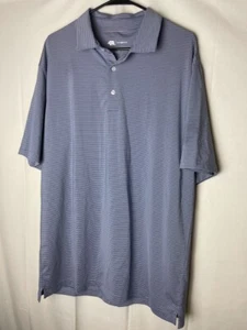 Onward Reserve Men's Performance Polo Shirt Gray Orange Striped Size XL - Picture 1 of 5