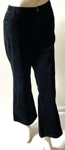 Liz Claiborne Women Petite Black Mid Rise Straight Leg Pants Size 16 - Picture 1 of 9