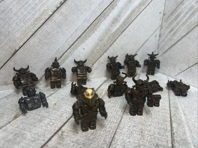 Mega Bloks Dragons Knights Minotaur Lot of 13 Damaged for Parts Broken Thumbs - Image 1 of 4