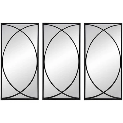 A&B Home 83724-DS Anita 31.9 X 15.7 inch Black Wall Mirror - Image 1 of 4