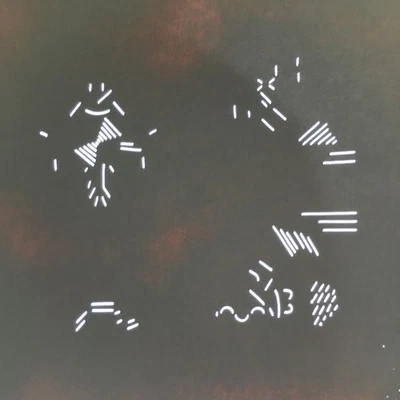 Antigua plantilla kimono katagami japonesa diseño catazoma cinta y líneas C801 Foto 1 de 4