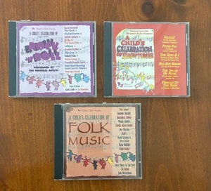 SET OF 3CD's, A CHILD'S CELEBRATION OF ROCK 'N' ROLL, FOLK, & SHOWTUNES MUSIC - Imagen 1 de 8