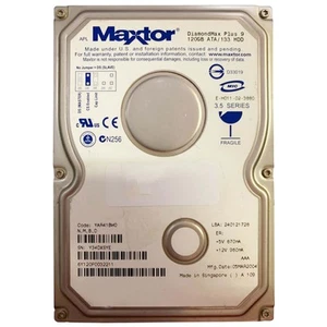 Hard Disk HDD Drive IDE PATA 3.5" 120GB Maxtor YAR41BW0 Computer Refurbished - Picture 1 of 1