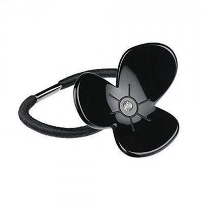 Gravata de cabelo francesa Amie flor cristal feita à mão celulóide rabo de cavalo suporte - Imagem 1 de 4