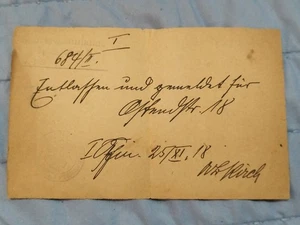 End Of WW1 1918 Document German Army Of Jewish Person Released Rare Judaica - Picture 1 of 7