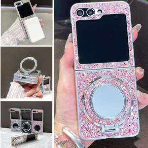 Funda protectora magnética a prueba de golpes con espejo brillante brillante para Samsung Z Flip 4 5 6 7  - Imagen 1 de 39