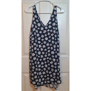 Old Navy Blue Daisy Floral Print V Neck Sleeveless Mini Shift Dress Size XS - Picture 1 of 9