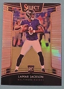 Select Concourse Lamar Jackson Silver Prizm RC #70 2018 Baltimore Ravens  - Imagen 1 de 2