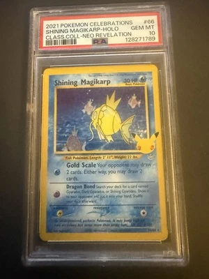 PSA 10 Shining Magikarp 66/64 Pokemon Celebrations Classic Collection Holo  - Image 1 of 2