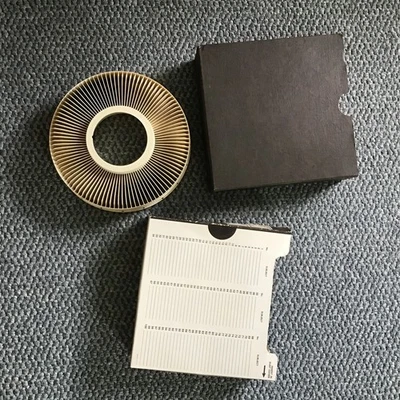 GAF Rototray 100 Bandeja Deslizante Carrusel Giratorio Color Blanco Con Funda. Vintage Foto 1 de 4