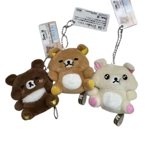 New Rilakkuma Brown Bear Korilakkuma Key Fob Keychain Plush Key Holder Toy SanX - Picture 1 of 37