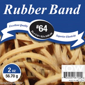 7.59 Natural Color 3 1/2 × 1/4 Inch Superior Elasticity Rubber Band - Picture 1 of 1