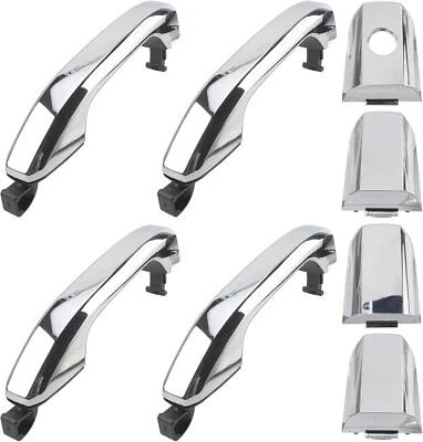 Juego de 4 manijas de puerta exteriores cromadas para Chevrolet Silverado 1500 2014-2017 Foto 1 de 4
