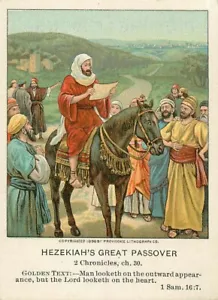 Christian Picture Lessons Hezekiah's Great Passover 1911 - Picture 1 of 2