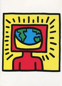 Keith Haring•Earth Awareness•Global Communication•Graffitti•US Art POSTCARD 4x6 - Picture 1 of 1
